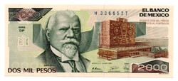 Mexikó 2000 Peso Bankjegy 1989 P86c DP sorozat