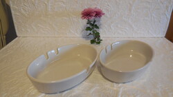 Zsolnay 2 db ovális hamuzó  a 60 as évekből , nem jelzett  , 14,5 x 9,5 cm , új állapot