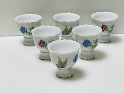 New! Hollóházi Hortenzia Pattern Egg Cups