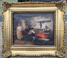 Gyertyáni Németh Gyula / Kocsmai jelenet
