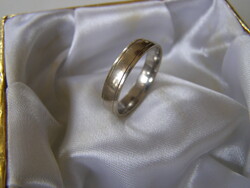 FÉRFI FEHÉR ARANY KARIKA GYŰRŰ, karikagyűrű