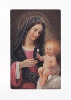 KV:46 Antik Karácsonyi vallásos képeslap "Postatiszta"