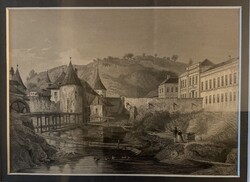 Ludwig Rohbock: Pest És Buda 1856 Acélmetszet