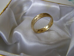 NŐI VÉSETT ARANY KARIKA GYŰRŰ, karikagyűrű