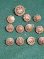 Old military metal buttons