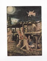 KV:43 Antik Karácsonyi vallásos képeslap "Postatiszta"