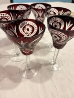 Bazau Perla Lux rubin színű pohárkészlet