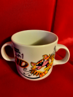 Douwe Egberts 3 in 1 Kid kétfüles porcelán csésze – hibátlan állapot!