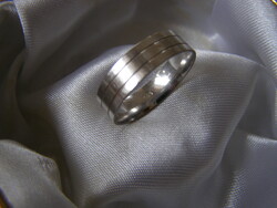 FÉRFI FEHÉR ARANY KARIKA GYŰRŰ, fehérarany, karikagyűrű