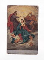 KV:43 Antik Karácsonyi vallásos képeslap "Postatiszta" Sérült és foltos!