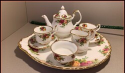 Miniatűr dísz készlet, Royal Albert "Old Country Rose"