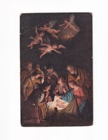 KV:46 Antik Karácsonyi vallásos képeslap "Postatiszta"