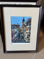 Gera Éva Linómetszet