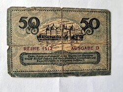 1918-as német szükségpénz (Notgeld), 50 Pfennig címlet, Dresden-Neustadt kiadás.