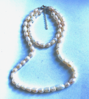 Ekrü színű édesvízi tenyésztett gyöngy ékszerszett