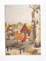 KA:86 Régi Karácsonyi képeslap  illusztrátor: Jakob Ferdinand Schreiber