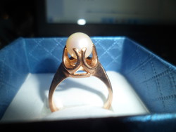 14K arany gyűrű / gyöngy