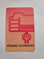 MAGYAR VÖRÖSKERESZT 1987. évi kártyanaptár - Véradás - Életmentés