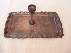 Antik ezüst tálca+ pohár
