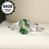 Moha Achát 925 Tiszta Ezüst Gyűrű Több Méretben Ékszerdobozba Csomagolva Új! Mohaachát