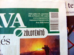 2022 július 23  /  NÉPSZAVA  /  Születésnapra!? EREDETI ÚJSÁG! Ssz.:  23683