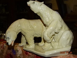 RÉGI NÉMET ENS PORCELÁN JEGES MEDVE MACI PÁR