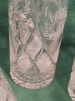 6 db metszett pohár