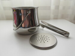 Stainless Steel Ice Bucket with Tongs and Drip Tray