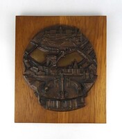 1X949 Olcsai Kiss Zoltán Budapest bronz faliplakett, dombormű