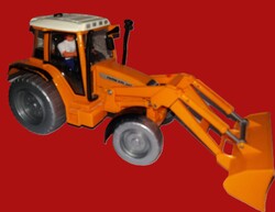 Minőségi DICKIE - homlokemelő munkagép LENDKEREKES  sofőrrel. 25 cm a képek szerint