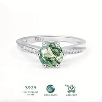 Moha Achát 925 Tiszta Ezüst Gyűrű Több Méretben Ékszerdobozba Csomagolva Új! Mohaachát