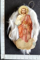 Cca. 1918 RÉGI KARÁCSONY KARÁCSONYFADÍSZ ŐSRÉGI ÜVEG ANGYALHAJ KOLOSTOR - APÁCA MUNKA MUZEÁLIS