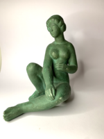 Ifj. Pál Mihály (1936 – 2023) bronz hatású kerámia női akt