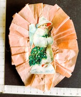 Cca. 1918 NAGYON RÉGI KARÁCSONY DEKORÁCIÓ KARÁCSONYFADÍSZ KOLOSTOR - APÁCA MUNKA MUZEÁLIS