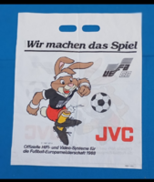 Retro  JVC által UEFA Európai -bajnokságra készített promóciós táska 1987 nem használt