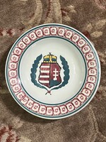 Magyar címeres wilhelmsburgi tányér