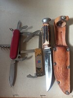 Licitre kinálok 3 db kés 1 db Svájci bicska 1 db Svéd bicska 1 db Solingenben gyártott vadász kés