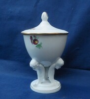 HERENDI 3 ANGYAL LÁBON ÁLLÓ FEDELES TÁROLÓ TERCIA JELZÉSÚ