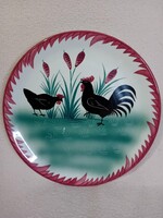 2511/13 Wilhelmsburg nagyméretű kakasos falitányér