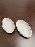 Régi ovális porcelán tálka - salátás, csontos