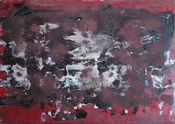 Vinkler László: Bordó absztrakt