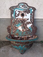 Szecessziós zománcos öntöttvas falikút Czitrom Mór Rákosliget