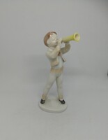 Hollóházi porcelán trombitás "Ritka"!