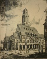 + Josef Steib : Városrészlet - nagy méret