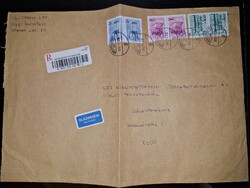 2012, SÁRKERESZTES postapartner, ajánlott levél, sok bélyeges lerovás