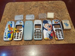 Retro nokia 3310 3410 elő és hátlapok együtt donald miki egér disney