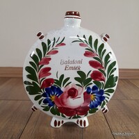 Antik Hollóházi Riolit Balatoni emlék kulacs