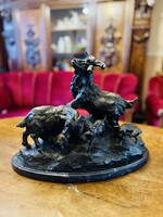 Kecske Csoport - Bronz Szobor