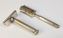 Vintage Merkur - Solingen német biztonsági borotva + "nyeső"