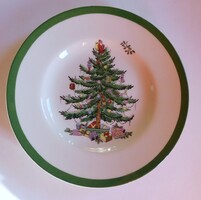Spode angol porcelán karácsonyfás gyerektányér/kistányér